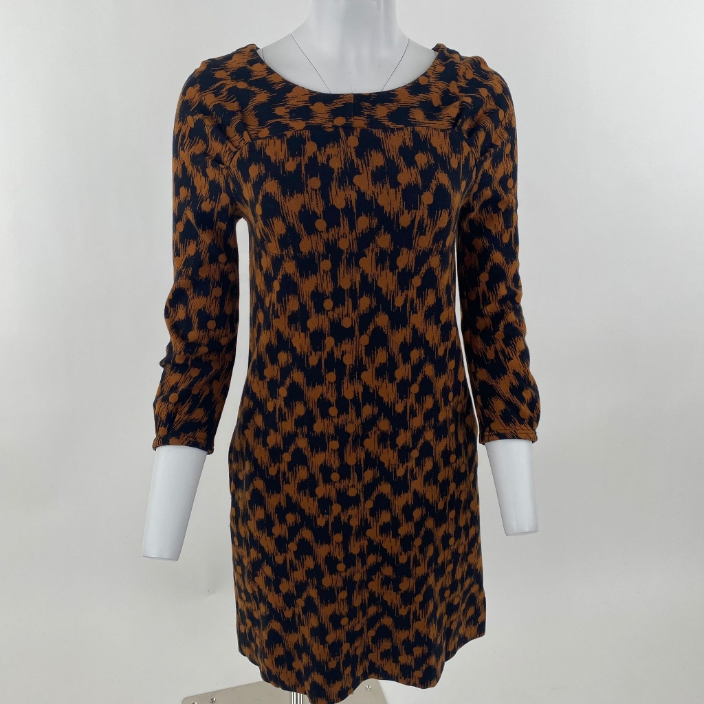 Marc By Marc Jacobs Long Sleeve Black Smeared Dots Dress
